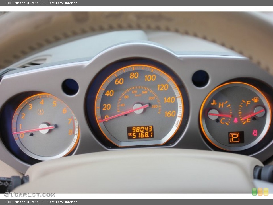 Cafe Latte Interior Gauges for the 2007 Nissan Murano SL #90219773