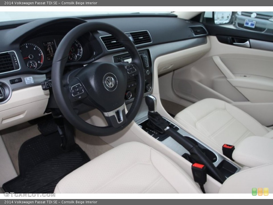Cornsilk Beige Interior Prime Interior for the 2014 Volkswagen Passat TDI SE #90222188
