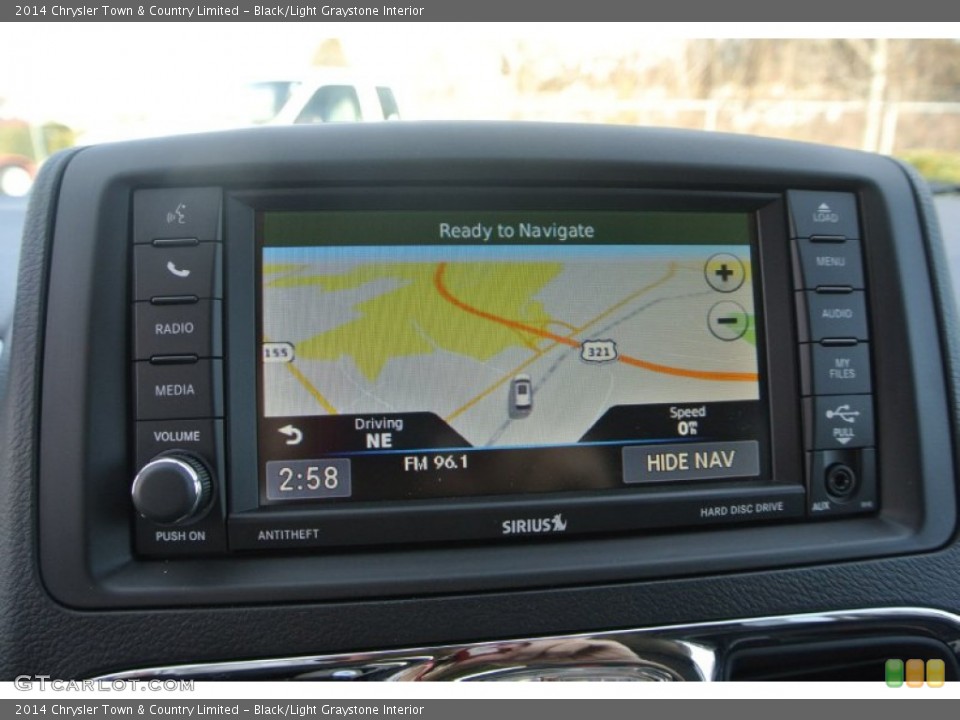 Black/Light Graystone Interior Navigation for the 2014 Chrysler Town & Country Limited #90235421
