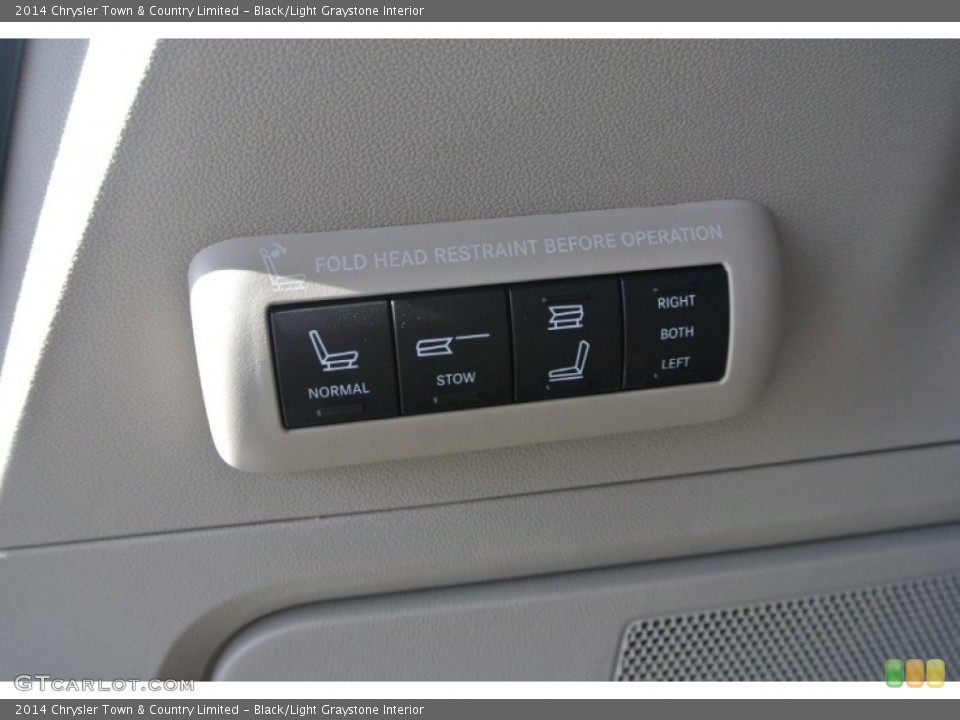 Black/Light Graystone Interior Controls for the 2014 Chrysler Town & Country Limited #90235463