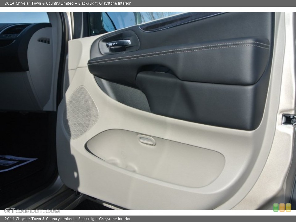 Black/Light Graystone Interior Door Panel for the 2014 Chrysler Town & Country Limited #90235481