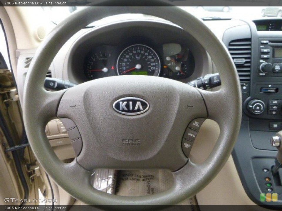 Beige Interior Steering Wheel for the 2006 Kia Sedona LX #90235484