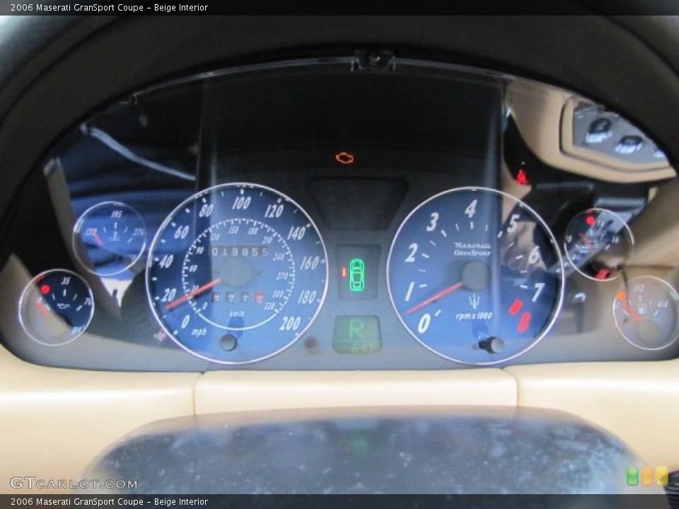 Beige Interior Gauges for the 2006 Maserati GranSport Coupe #90238003