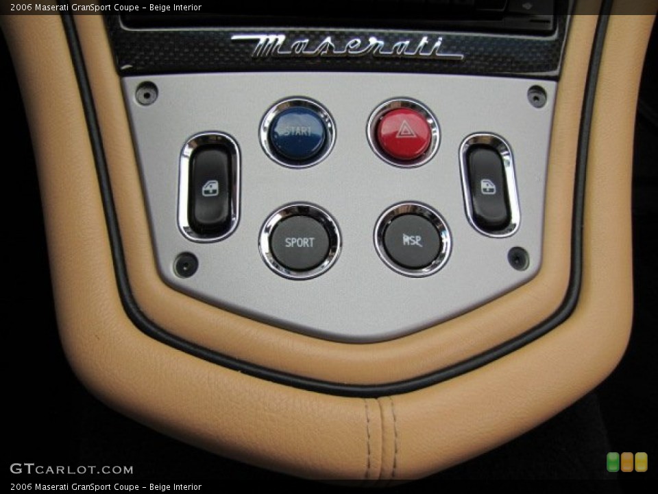 Beige Interior Controls for the 2006 Maserati GranSport Coupe #90238040