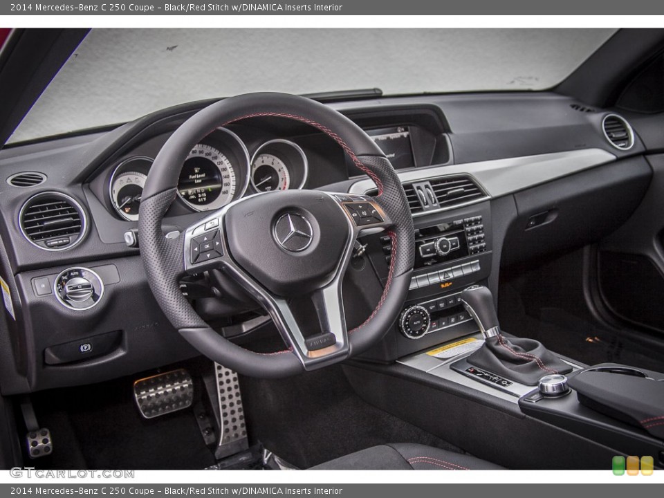 Black/Red Stitch w/DINAMICA Inserts Interior Dashboard for the 2014 Mercedes-Benz C 250 Coupe #90242055