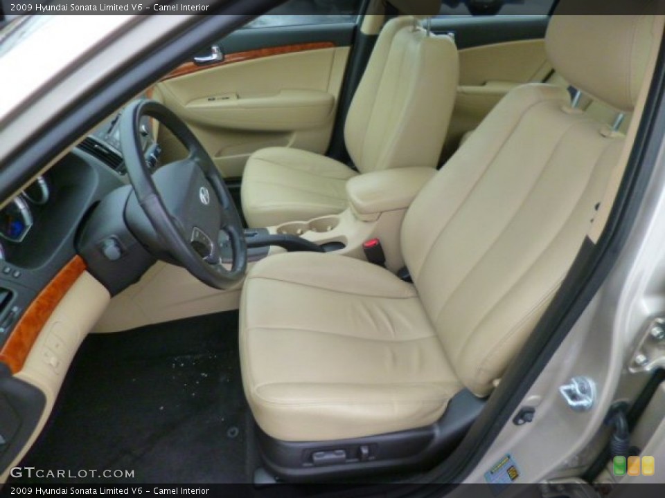 Camel Interior Front Seat for the 2009 Hyundai Sonata Limited V6 #90242268