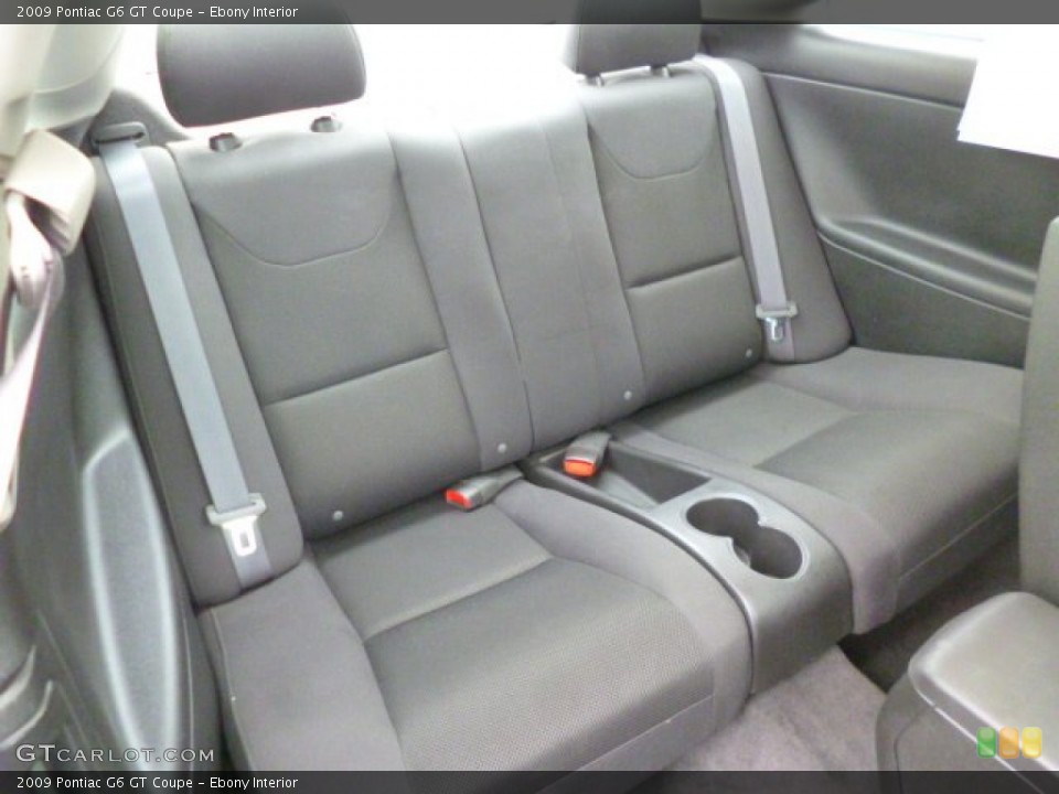 Ebony Interior Rear Seat for the 2009 Pontiac G6 GT Coupe #90245004