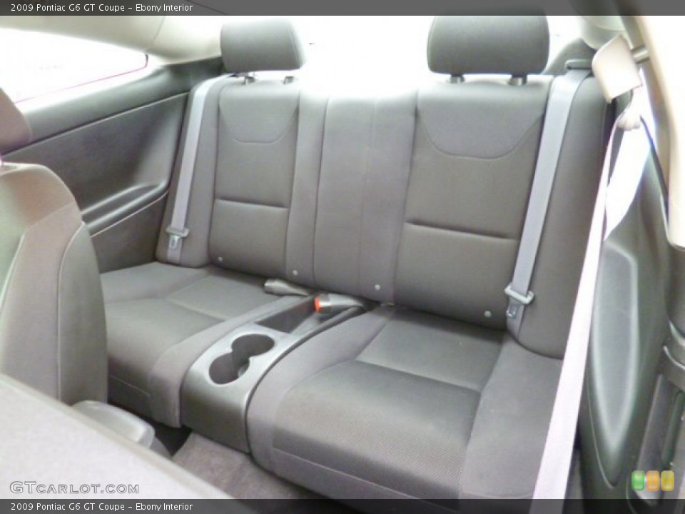 Ebony Interior Rear Seat for the 2009 Pontiac G6 GT Coupe #90245043