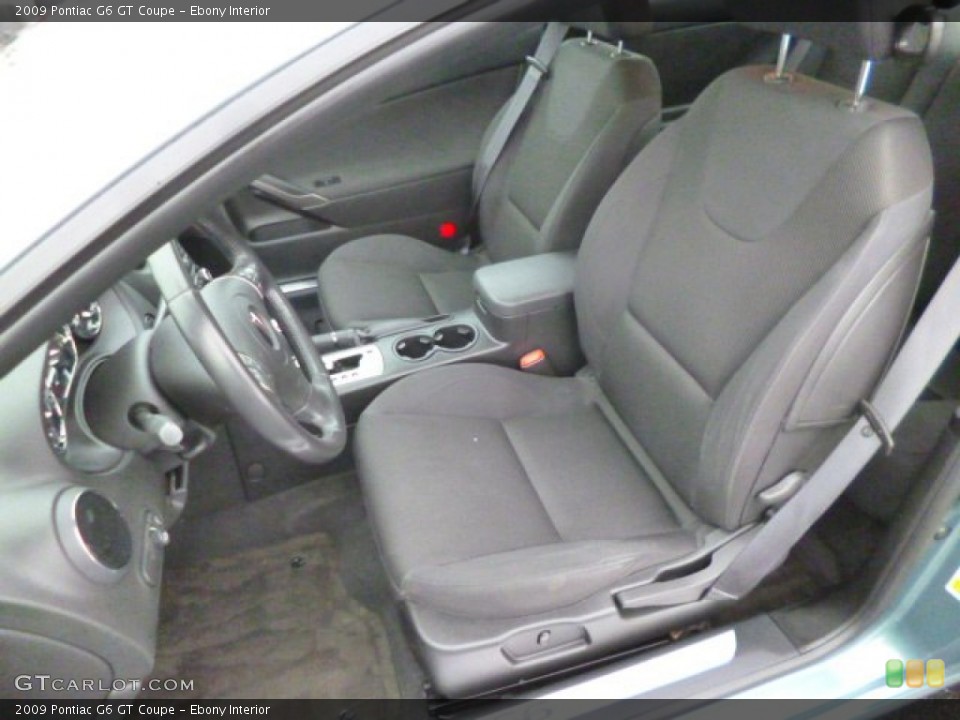 Ebony Interior Front Seat for the 2009 Pontiac G6 GT Coupe #90245063