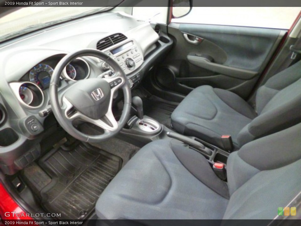 Sport Black 2009 Honda Fit Interiors