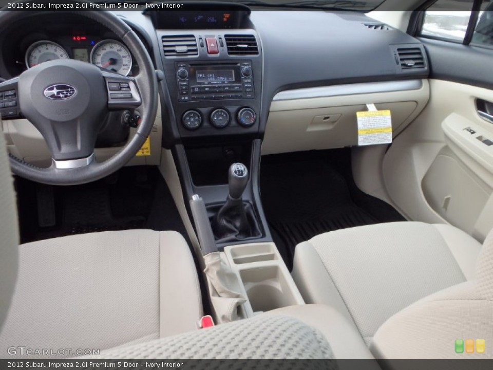 Ivory Interior Prime Interior for the 2012 Subaru Impreza 2.0i Premium 5 Door #90255321