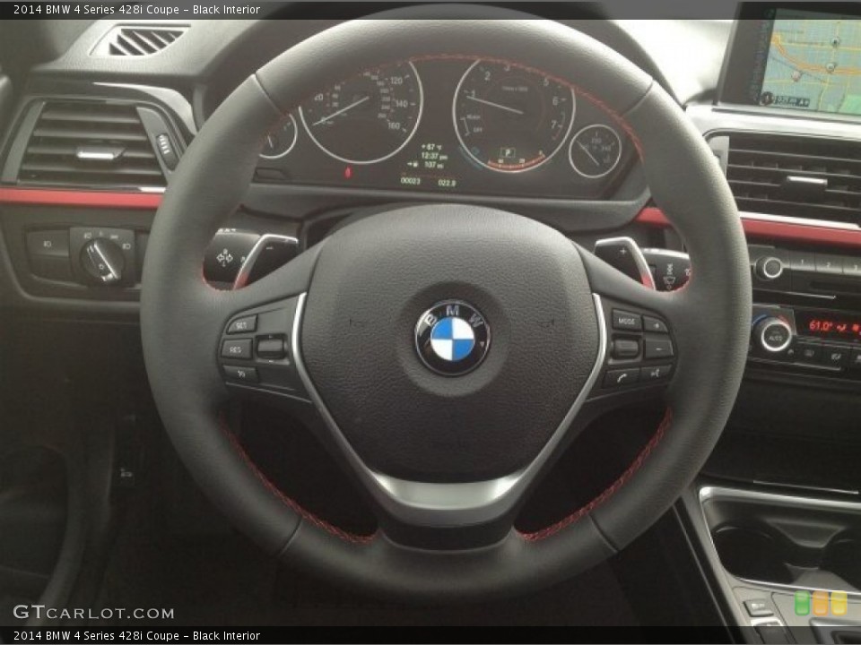 Black Interior Steering Wheel for the 2014 BMW 4 Series 428i Coupe #90256179