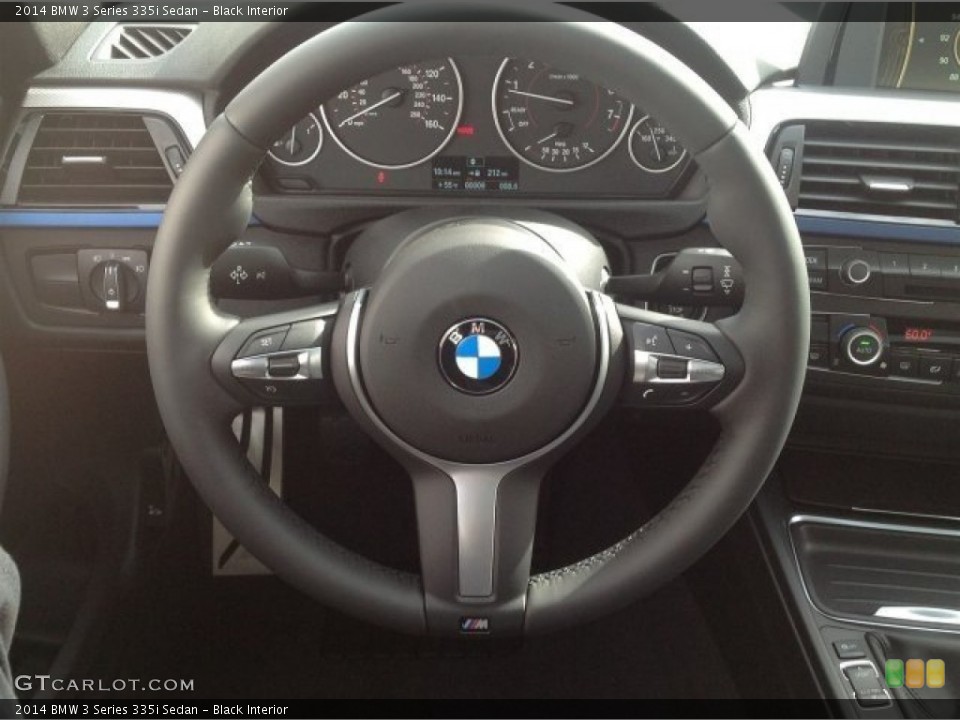 Black Interior Steering Wheel for the 2014 BMW 3 Series 335i Sedan #90256357