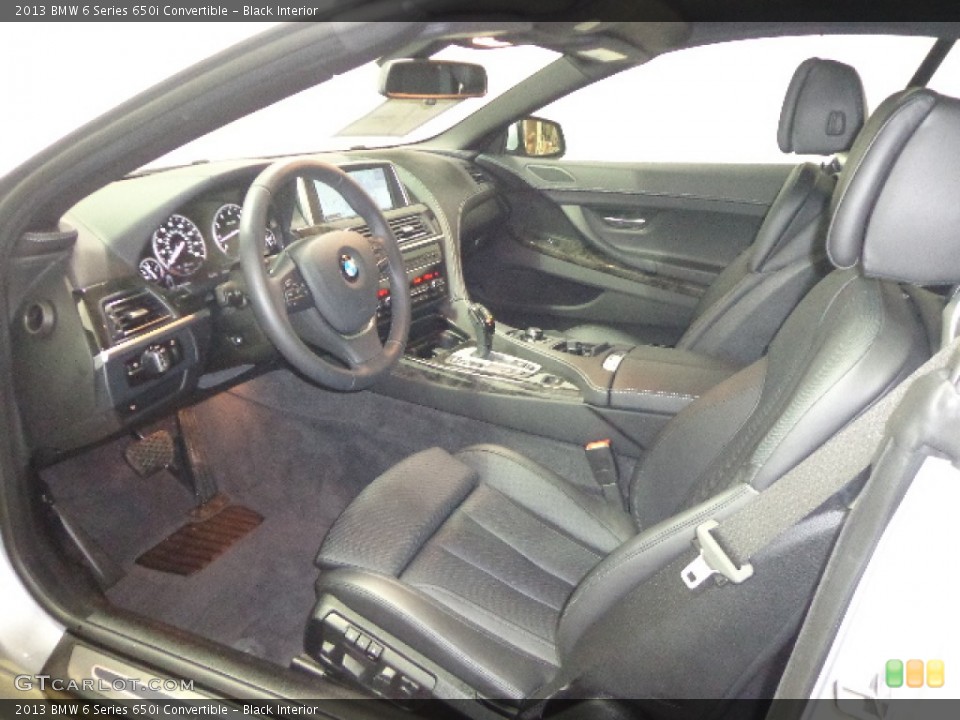 Black Interior Prime Interior for the 2013 BMW 6 Series 650i Convertible #90260802