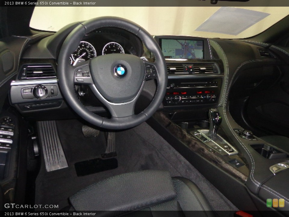 Black Interior Dashboard for the 2013 BMW 6 Series 650i Convertible #90260839