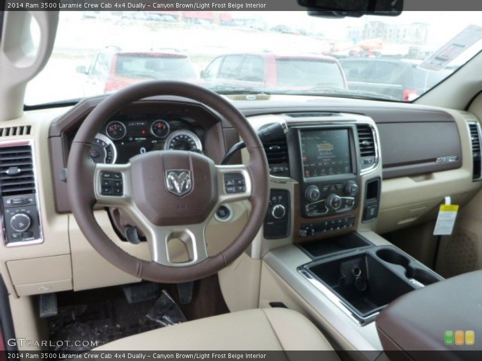 Canyon Brown/Light Frost Beige Interior Photo for the 2014 Ram 3500 Laramie Crew Cab 4x4 Dually #90261642