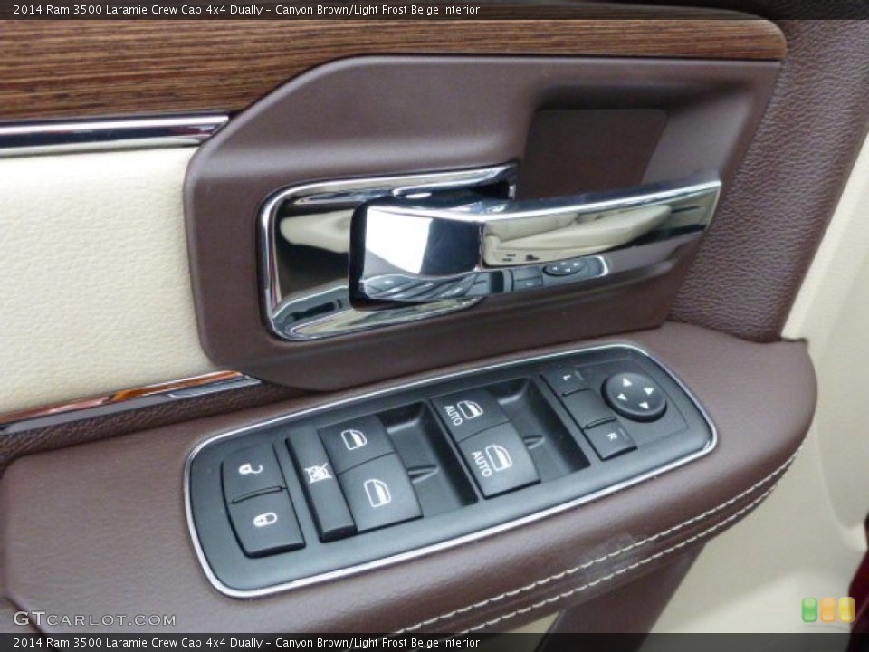 Canyon Brown/Light Frost Beige Interior Controls for the 2014 Ram 3500 Laramie Crew Cab 4x4 Dually #90261660