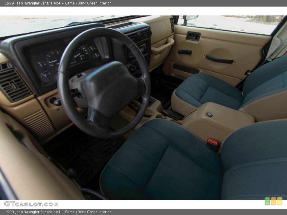 Camel/Dark Green Interior Prime Interior for the 1999 Jeep Wrangler Sahara 4x4 #90269136
