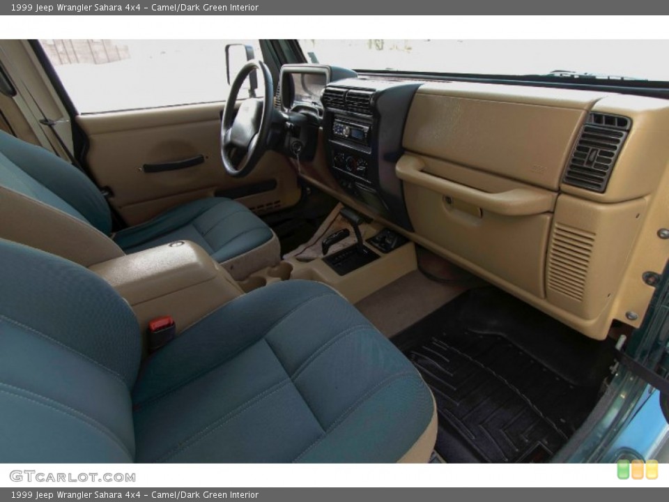 Camel/Dark Green Interior Dashboard for the 1999 Jeep Wrangler Sahara 4x4 #90269139