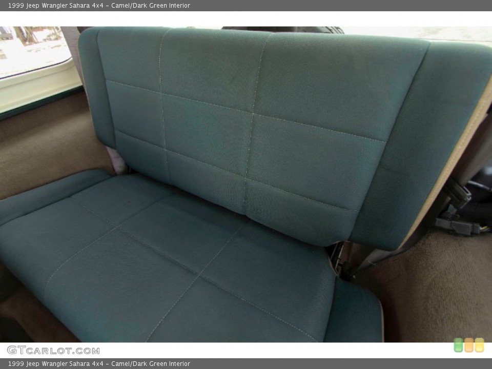 Camel/Dark Green Interior Rear Seat for the 1999 Jeep Wrangler Sahara 4x4 #90269148