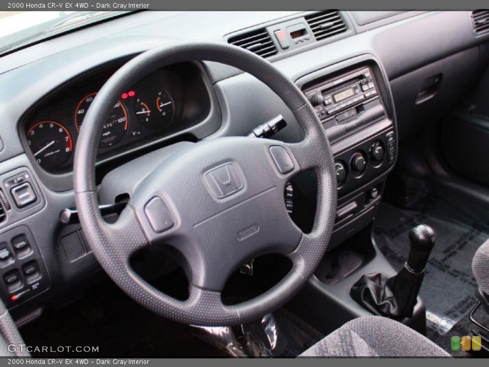 Dark Gray Interior Steering Wheel for the 2000 Honda CR-V EX 4WD #90280373