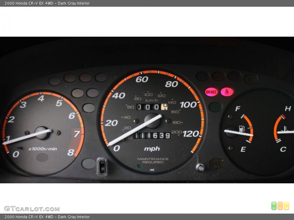 Dark Gray Interior Gauges for the 2000 Honda CR-V EX 4WD #90280540