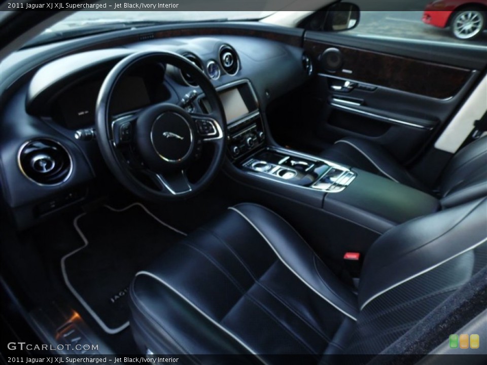 Jet Black/Ivory 2011 Jaguar XJ Interiors