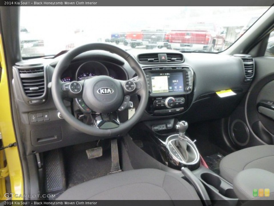 Black Honeycomb Woven Cloth 2014 Kia Soul Interiors