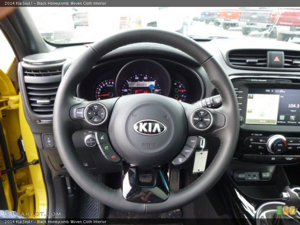 Black Honeycomb Woven Cloth Interior Steering Wheel for the 2014 Kia Soul ! #90285133