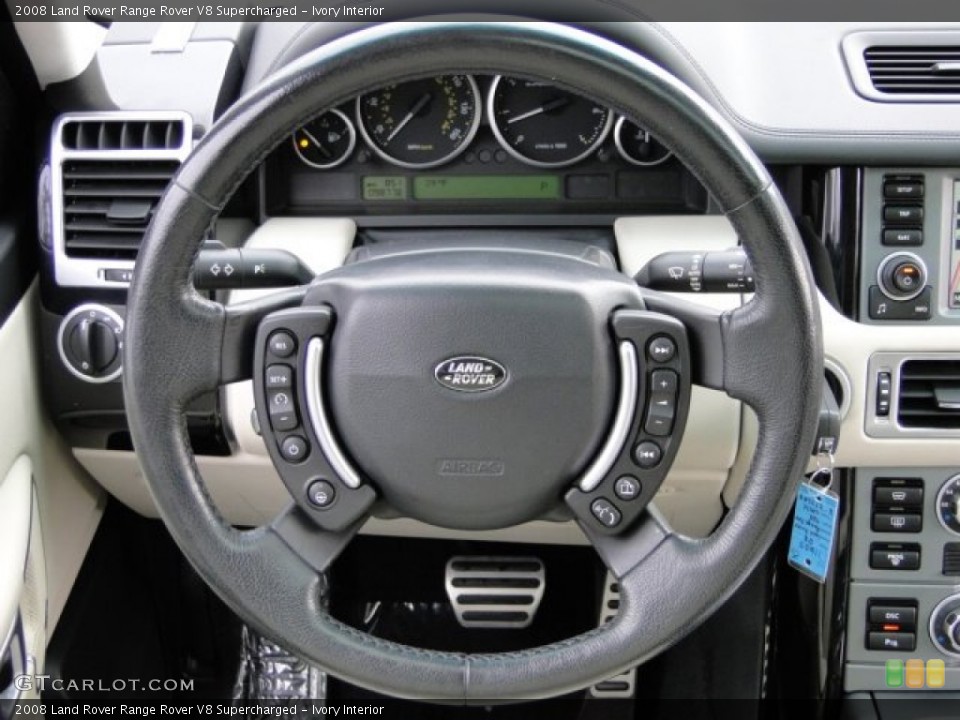 Ivory Interior Steering Wheel for the 2008 Land Rover Range Rover V8 Supercharged #90287266