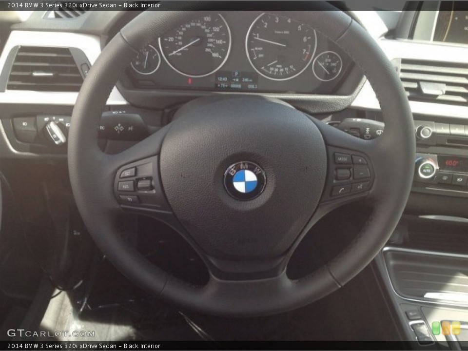 Black Interior Steering Wheel for the 2014 BMW 3 Series 320i xDrive Sedan #90292153