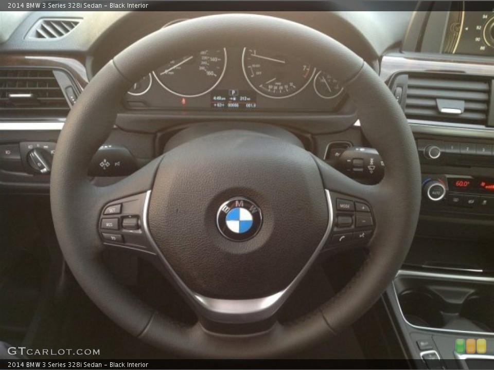 Black Interior Steering Wheel for the 2014 BMW 3 Series 328i Sedan #90292288