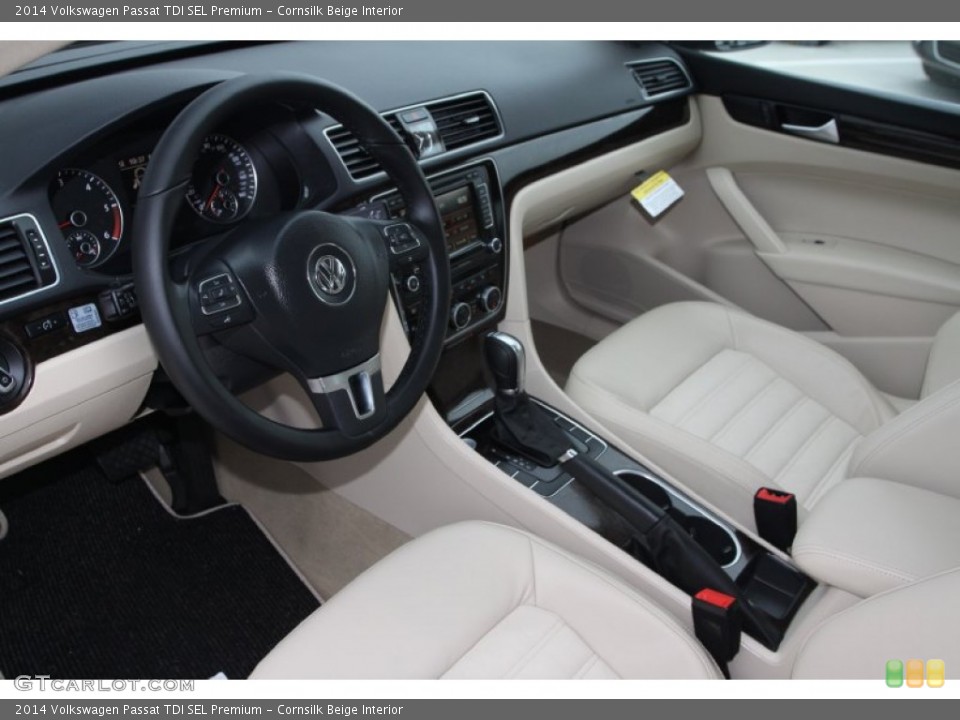 Cornsilk Beige Interior Prime Interior for the 2014 Volkswagen Passat TDI SEL Premium #90293623