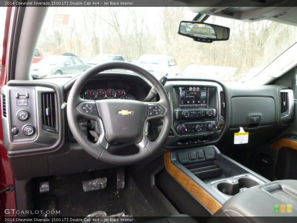 Jet Black Interior Dashboard for the 2014 Chevrolet Silverado 1500 LTZ Double Cab 4x4 #90293647