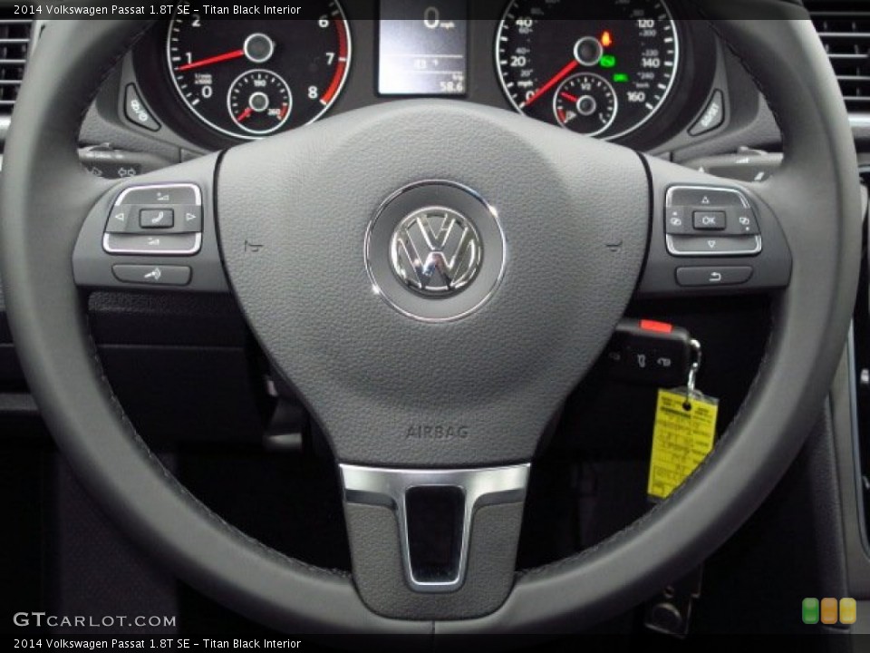 Titan Black Interior Steering Wheel for the 2014 Volkswagen Passat 1.8T SE #90294196