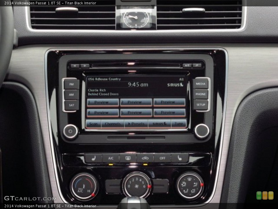 Titan Black Interior Controls for the 2014 Volkswagen Passat 1.8T SE #90294244