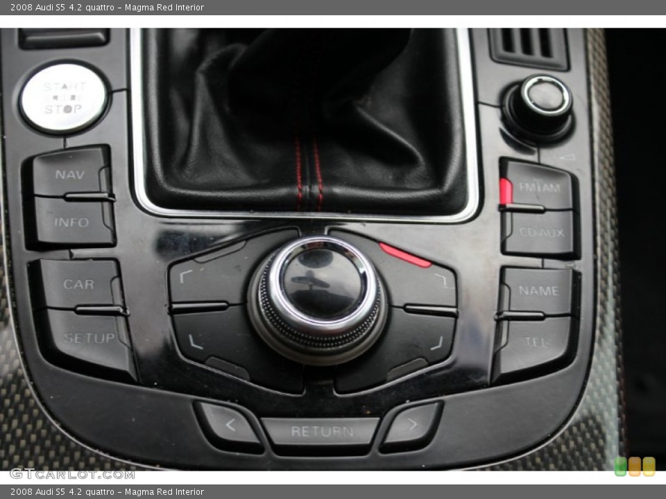 Magma Red Interior Controls for the 2008 Audi S5 4.2 quattro #90294523