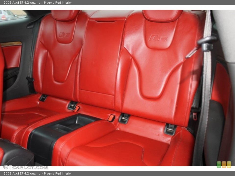 Magma Red Interior Rear Seat for the 2008 Audi S5 4.2 quattro #90294538