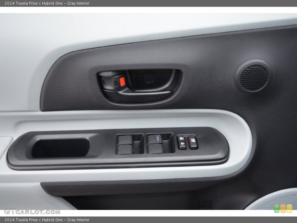 Gray Interior Controls for the 2014 Toyota Prius c Hybrid One #90299523