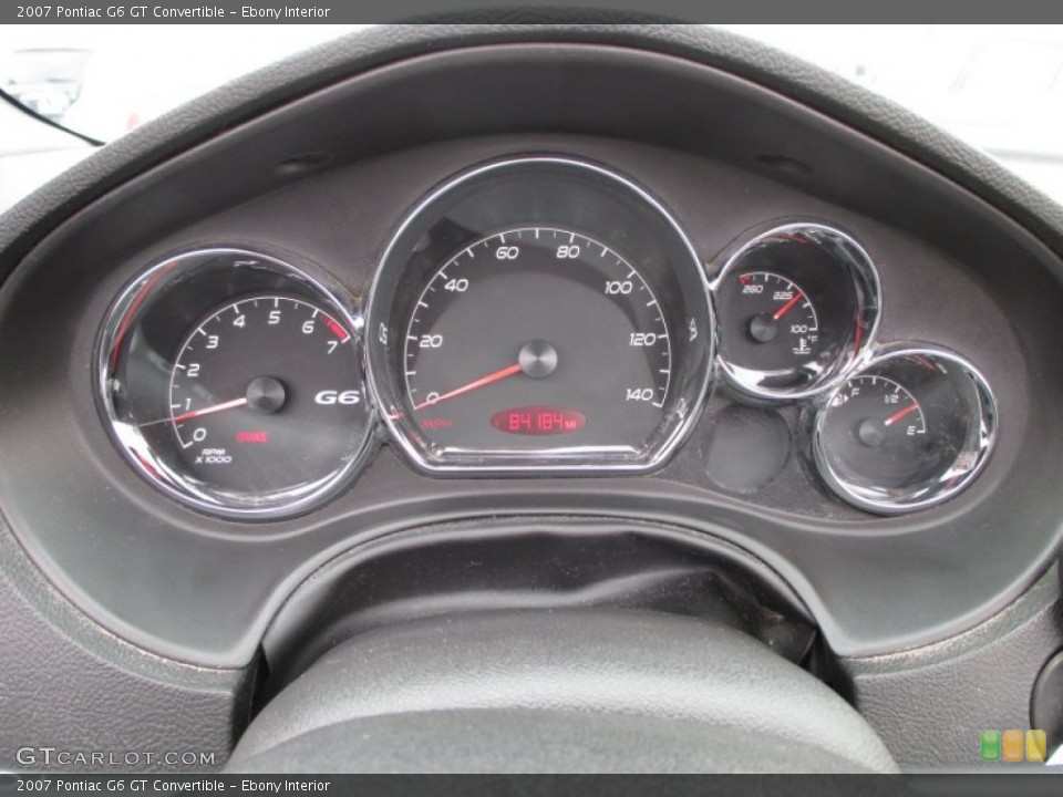 Ebony Interior Gauges for the 2007 Pontiac G6 GT Convertible #90300780