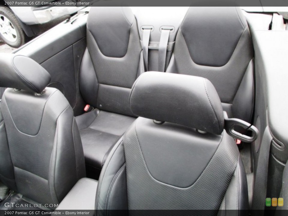 Ebony Interior Rear Seat for the 2007 Pontiac G6 GT Convertible #90300897