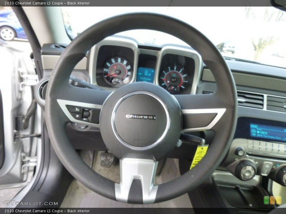 Black Interior Steering Wheel for the 2010 Chevrolet Camaro LS Coupe #90303135