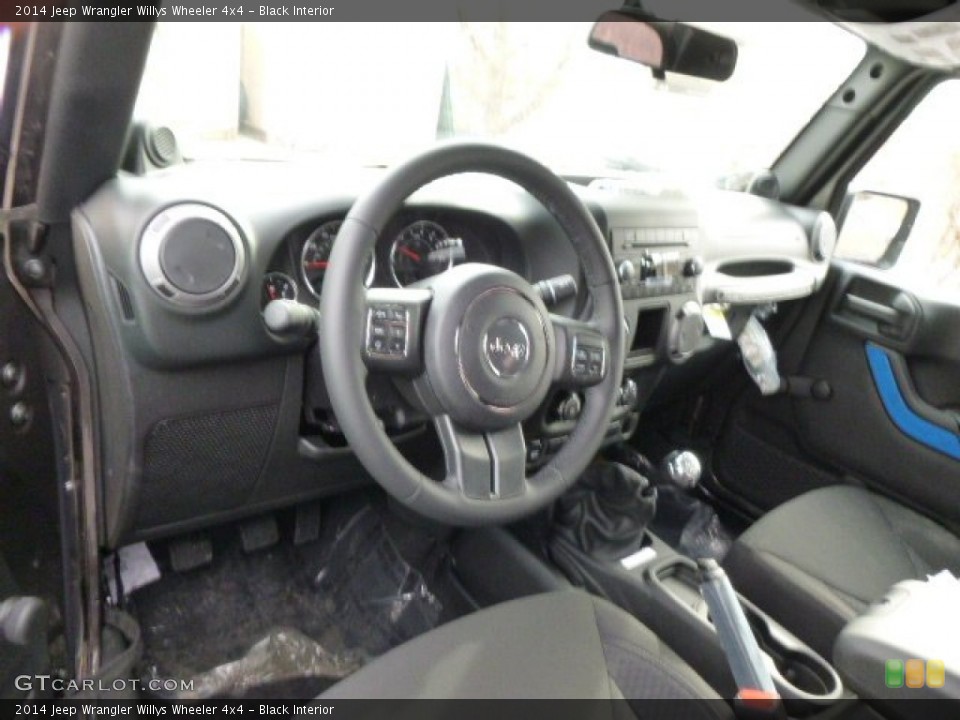 Black Interior Prime Interior for the 2014 Jeep Wrangler Willys Wheeler 4x4 #90304863