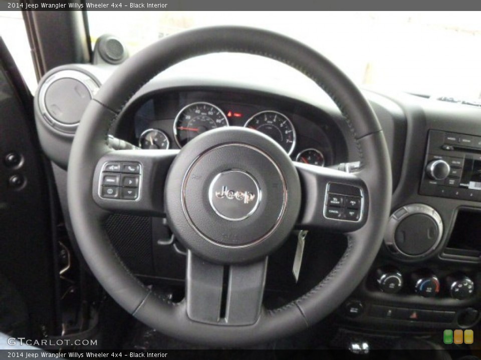 Black Interior Steering Wheel for the 2014 Jeep Wrangler Willys Wheeler 4x4 #90304926