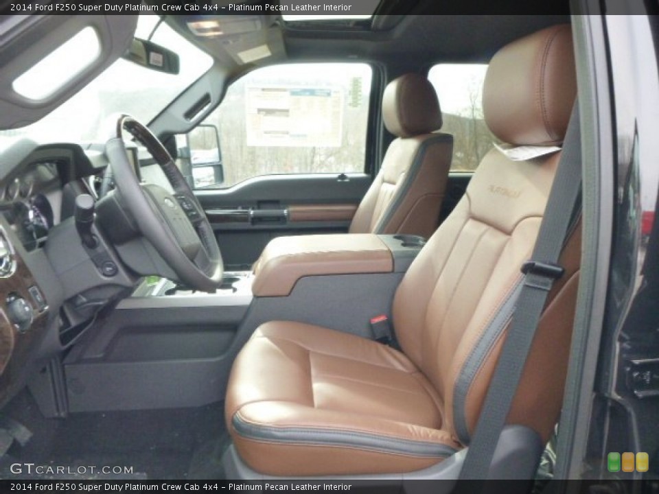 Platinum Pecan Leather Interior Front Seat for the 2014 Ford F250 Super Duty Platinum Crew Cab 4x4 #90310068