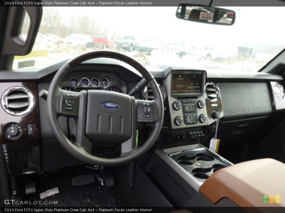 Platinum Pecan Leather Interior Dashboard for the 2014 Ford F250 Super Duty Platinum Crew Cab 4x4 #90310113