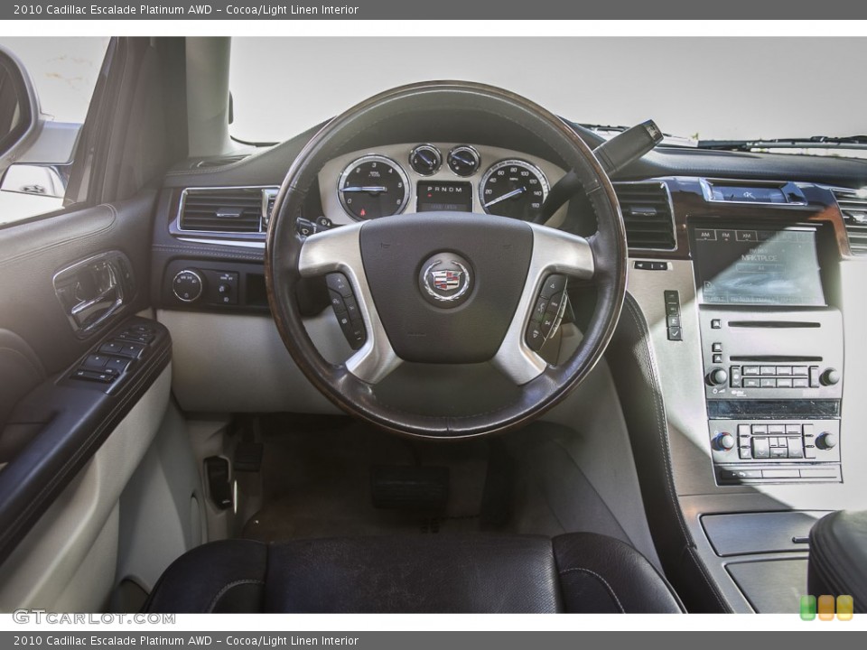 Cocoa/Light Linen Interior Dashboard for the 2010 Cadillac Escalade Platinum AWD #90311721