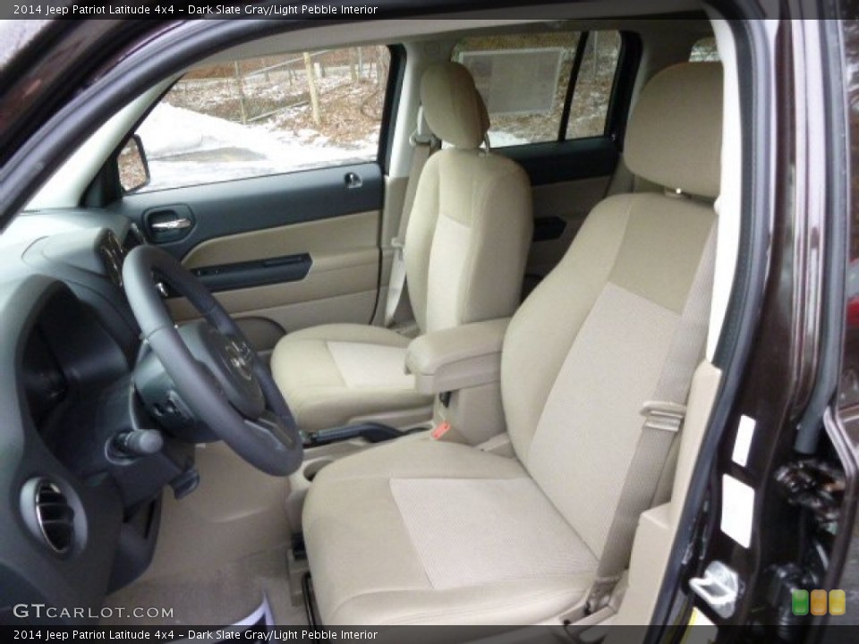 Dark Slate Gray/Light Pebble Interior Front Seat for the 2014 Jeep Patriot Latitude 4x4 #90311886