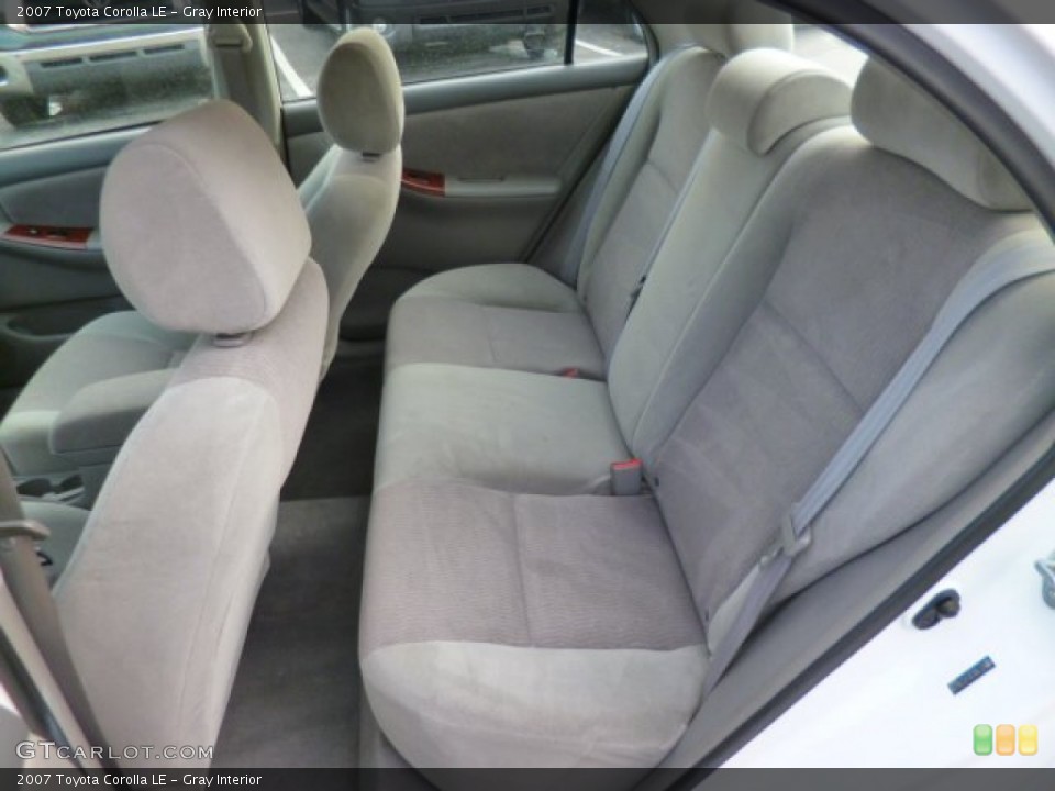Gray Interior Rear Seat for the 2007 Toyota Corolla LE #90313236
