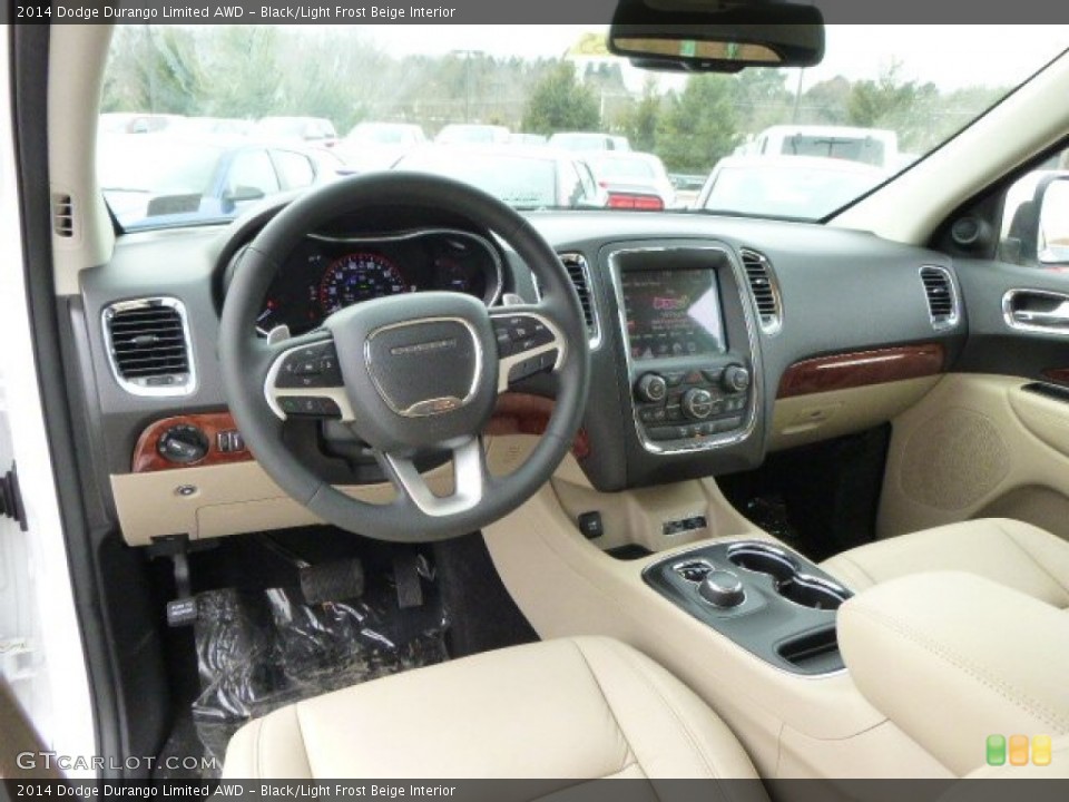 Black/Light Frost Beige 2014 Dodge Durango Interiors